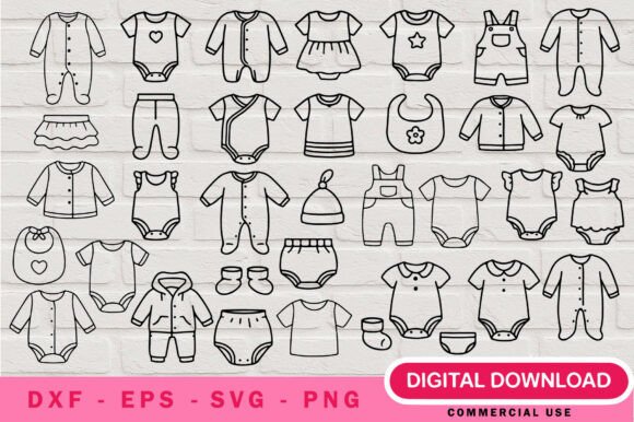 Download Baby Clothes SVG Bundle for Cricut - Cricut Collection